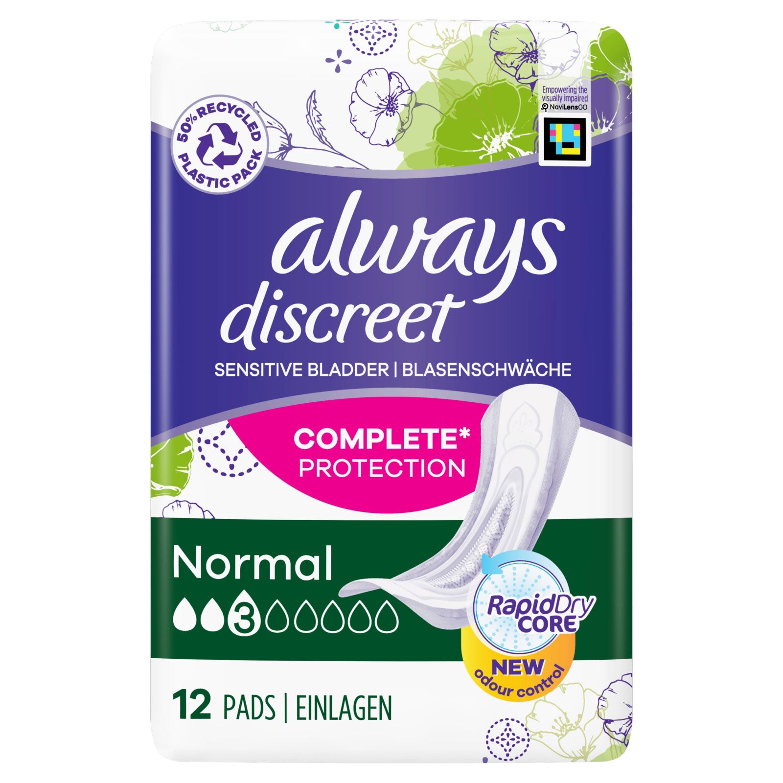 Always Discreet Normal Pads 12 Pack Always Discreet Normal Pads 12 Pack